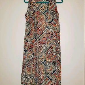 Lula Roe Sleeveless Knee Length Multi-Colored Kimono 176